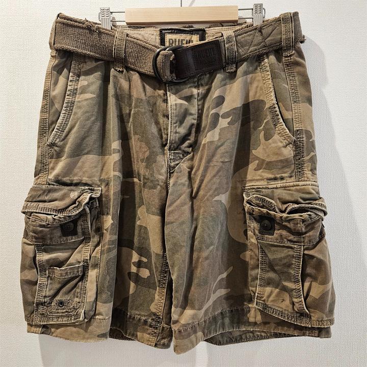 RUEHL No.925 ベルト付 カーゴ ハーフパンツ カモフラ