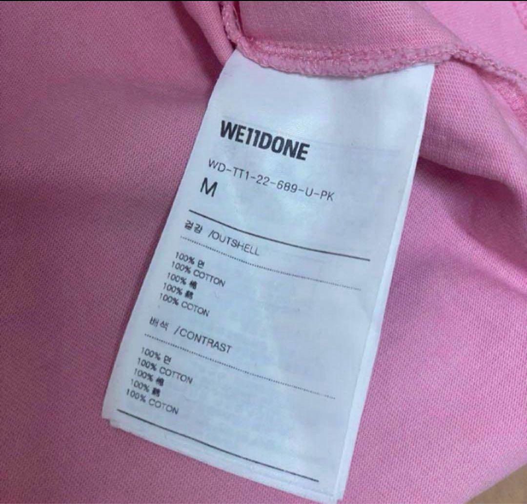 WE11DONE ウェルダン ビッグTシャツ ピンク Tシャツ 韓国ブランド WE11DONE ウェルダン ビッグTシャツ ピンク Tシャツ 韓国ブランド