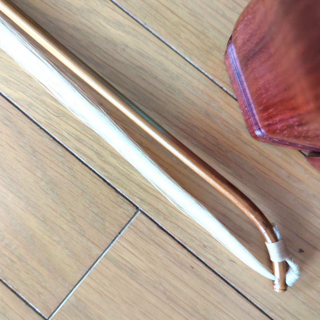 未使用紅木人工皮二胡セット緑 本蛇革紅木二胡と音色、音量は同じです!!