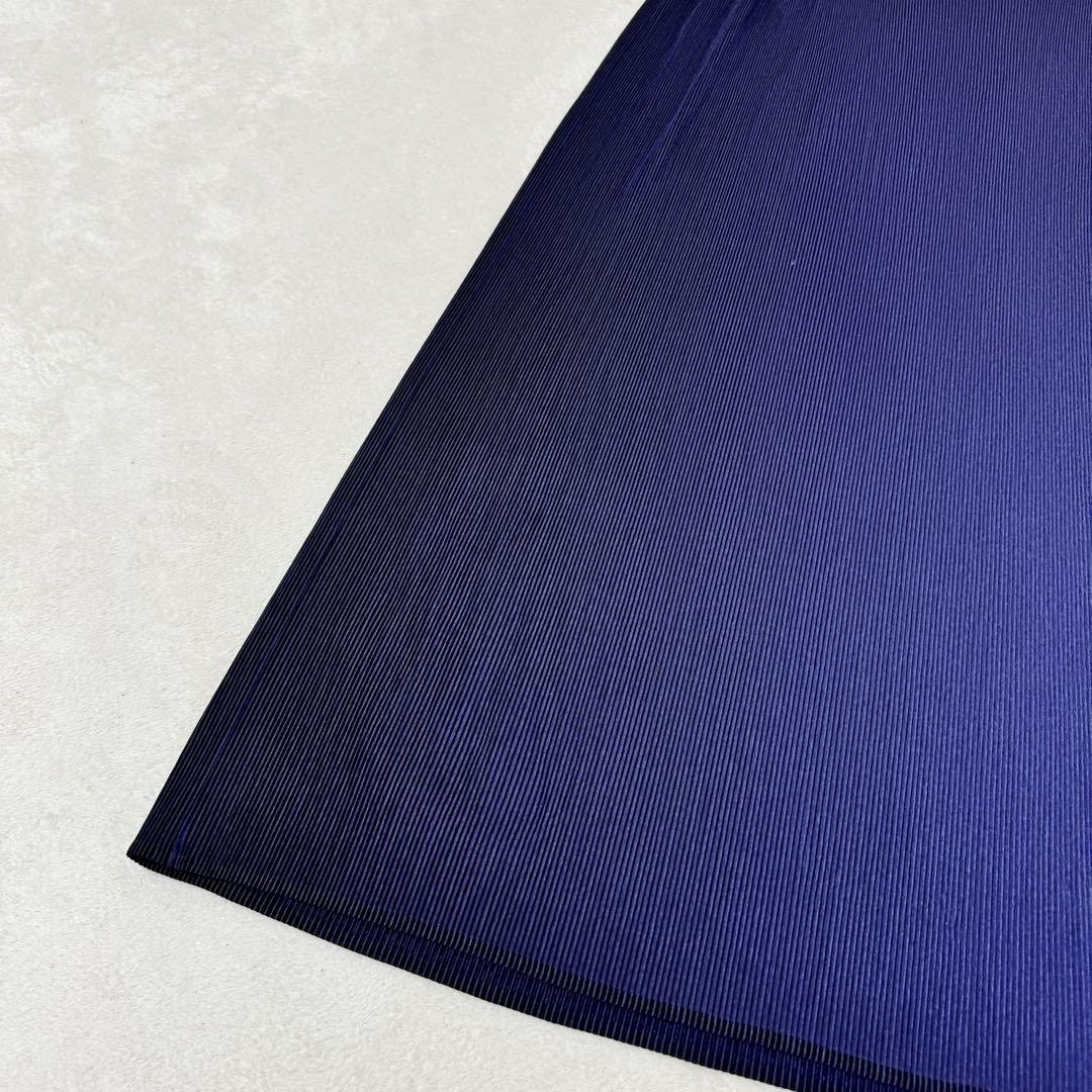 極美品✨ISSEY MIYAKE プリーツ　マキシ丈　はフレアスカート　パープル