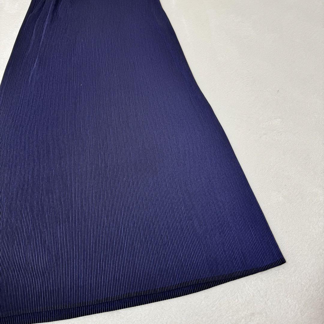 極美品✨ISSEY MIYAKE プリーツ　マキシ丈　はフレアスカート　パープル