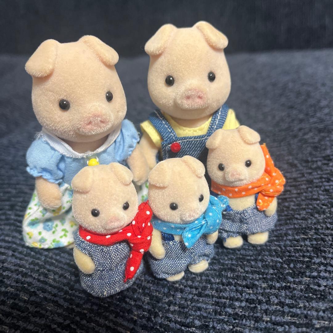 シルバニアファミリー 廃盤 ぶたファミリーSylvanian Families