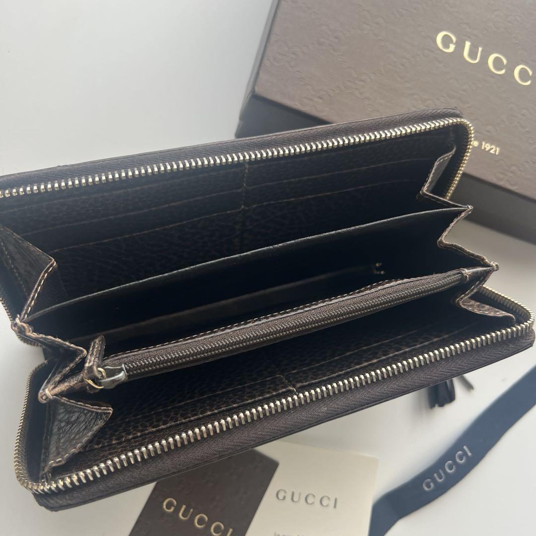 199 極上美品 GUCCI グッチ 長財布 ラウンドファスナー