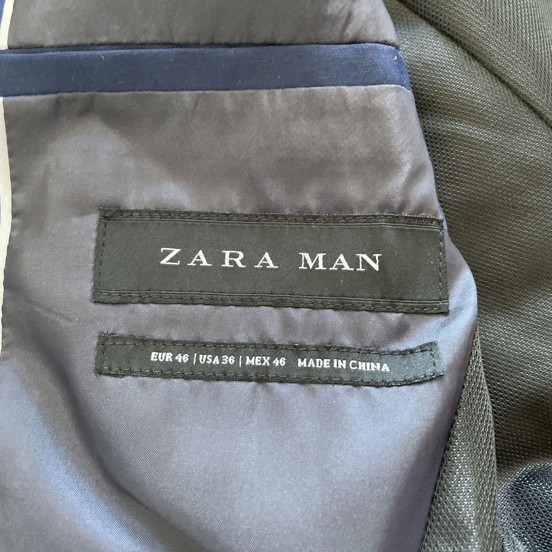 ZARA MAN スーツ　セットアップ　ネイビー　ブルー　トラベル　ビジネス
