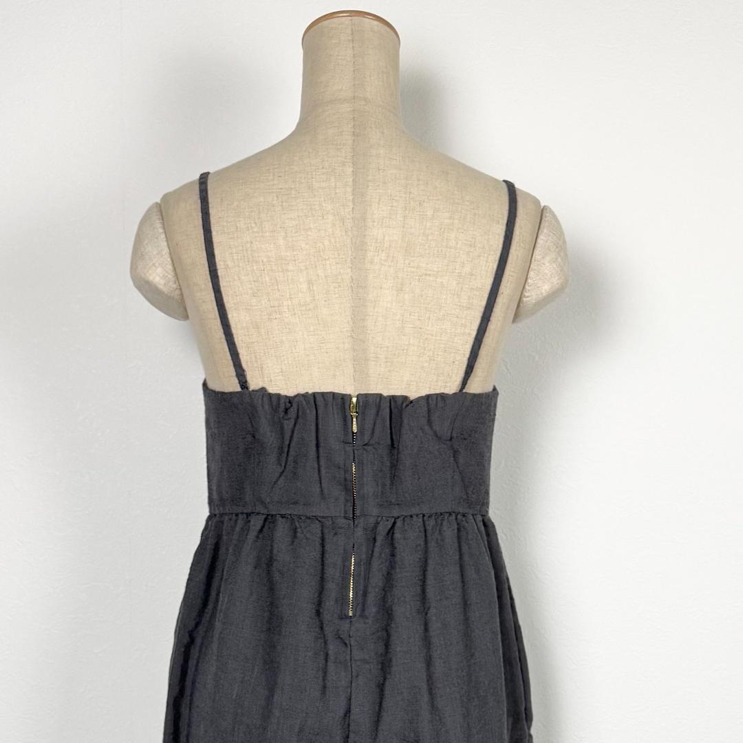 ドゥロワー オールインワン ウール モヘヤ　キャミソール　オーバーオール　グレー