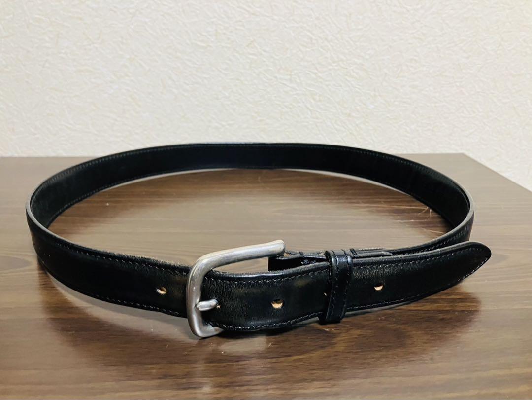 ホワイトハウスコットクス　レザーベルト　ブライドルレザー　ブラック　B8665