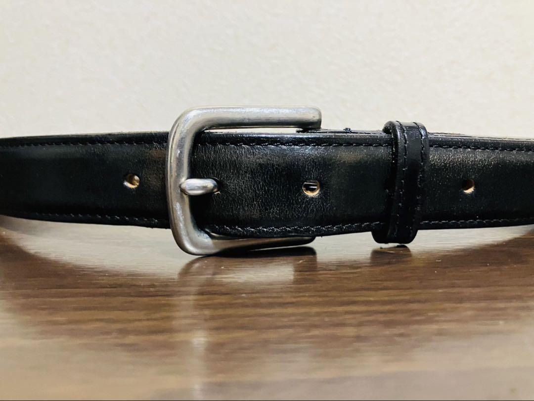 ホワイトハウスコットクス　レザーベルト　ブライドルレザー　ブラック　B8665