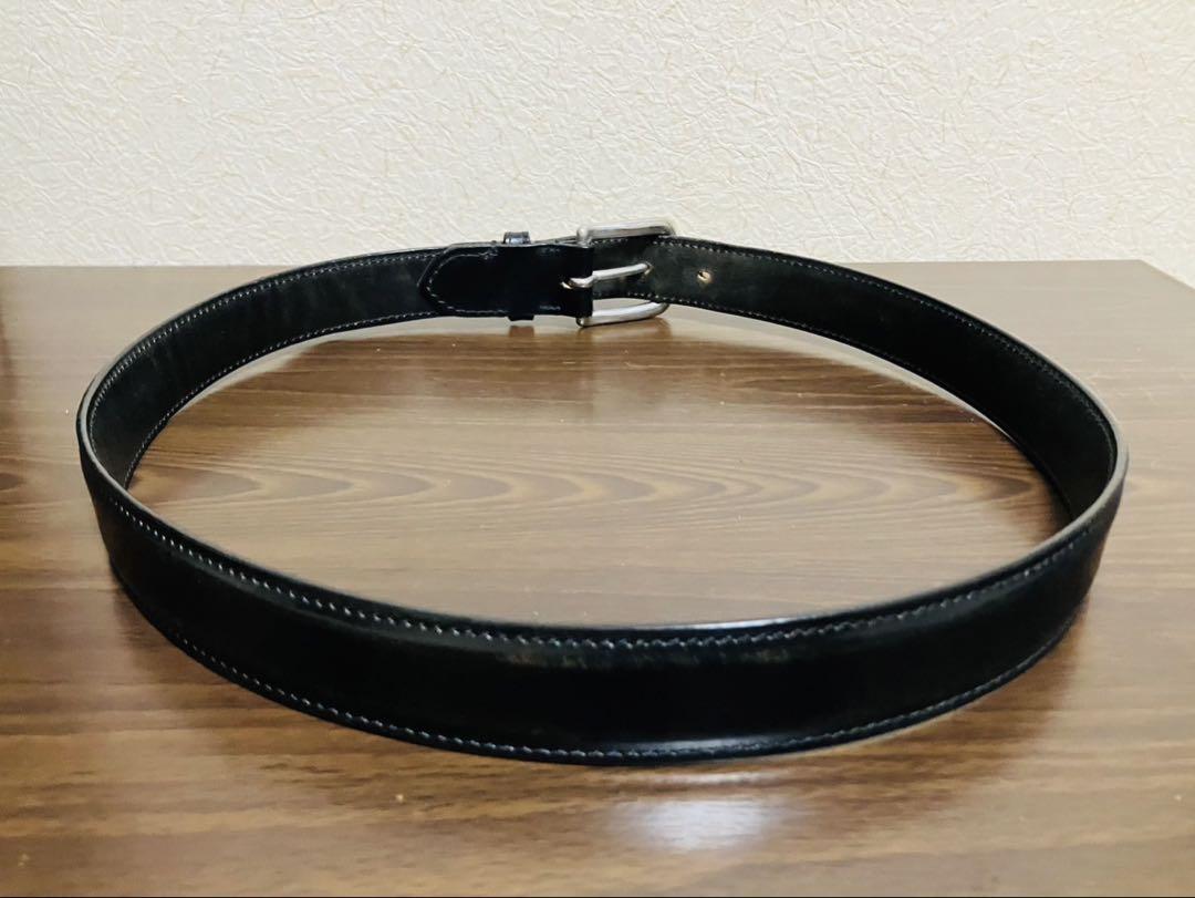 ホワイトハウスコットクス　レザーベルト　ブライドルレザー　ブラック　B8665