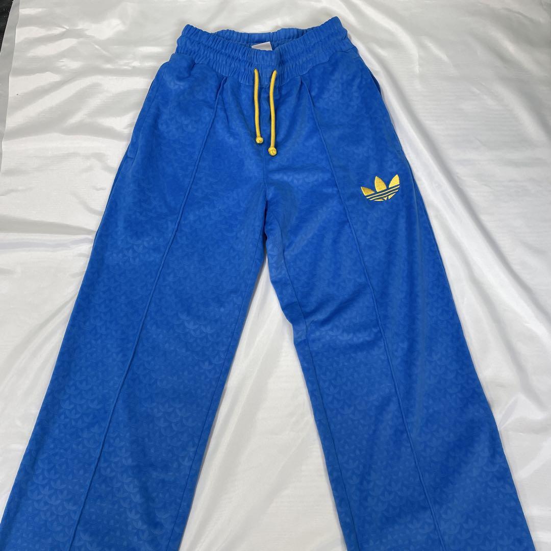 adidas originals 青 ジャージパンツ Mサイズ