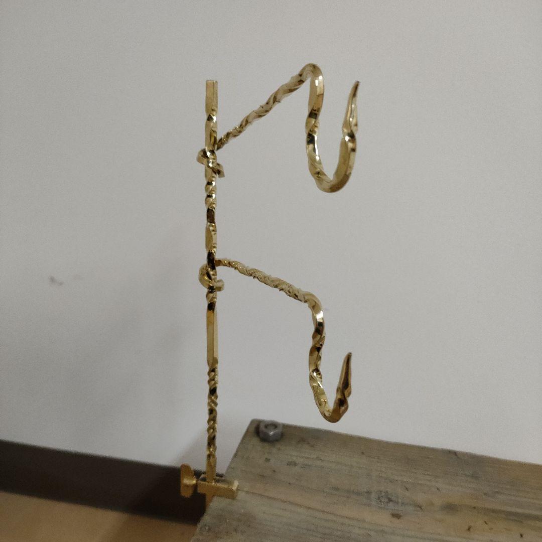 グレー　真鍮ランタンスタンド
