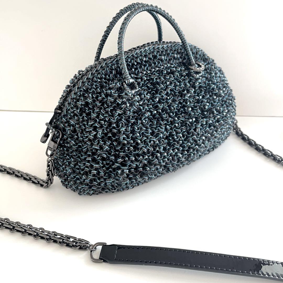 ANTEPRIMA ブルーブラック　カルツォーネ　スモール　ななめがけ