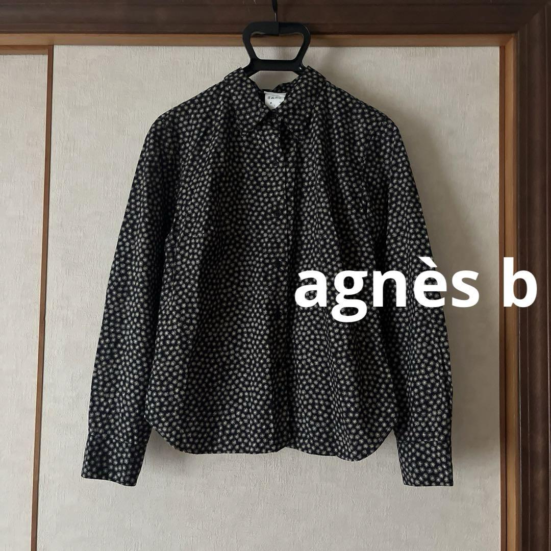 agnes b. - フランス製 agnes b. PARIS スタンドカラー シルク