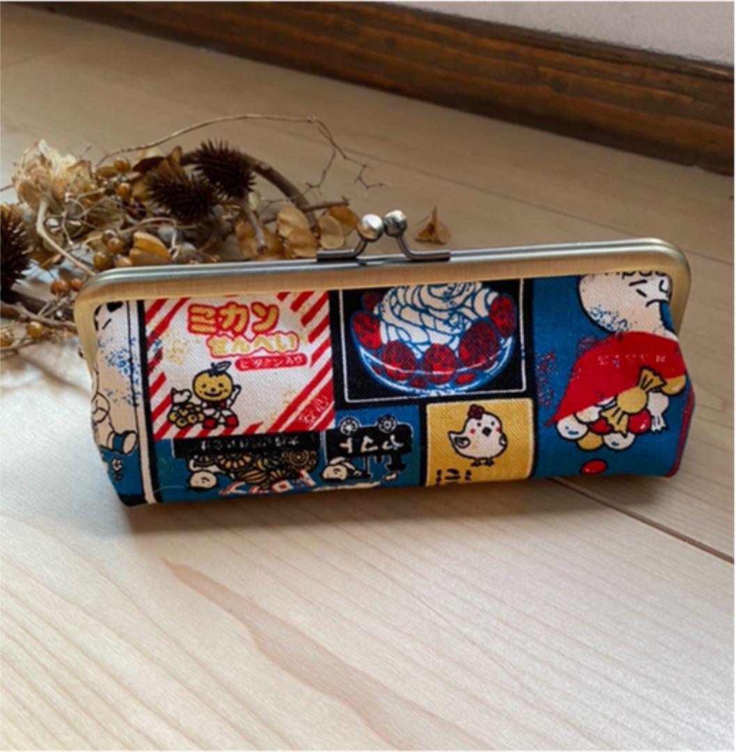 【受注製作】再販❻ 昭和レトロ看板コンパクトスマートペンケースがま口ハンドメイド