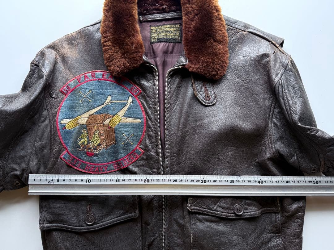 WWII WW2ビンテージ・ヴィンテージ品★レザーミリタリーフライトジャケット