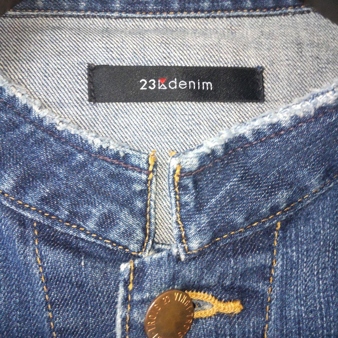 はなちゃん23区DENIM　スタンドカラー デニム ジャケット サイズ44
