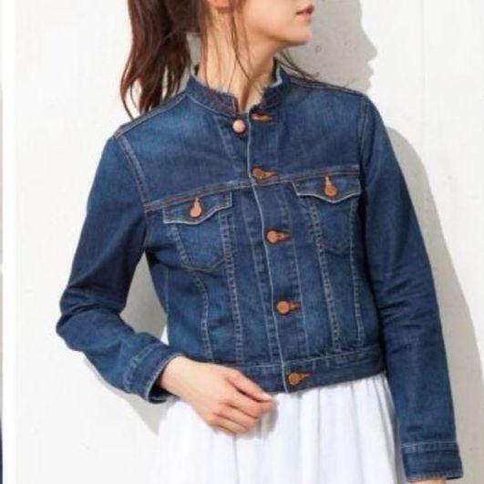 はなちゃん23区DENIM　スタンドカラー デニム ジャケット サイズ44
