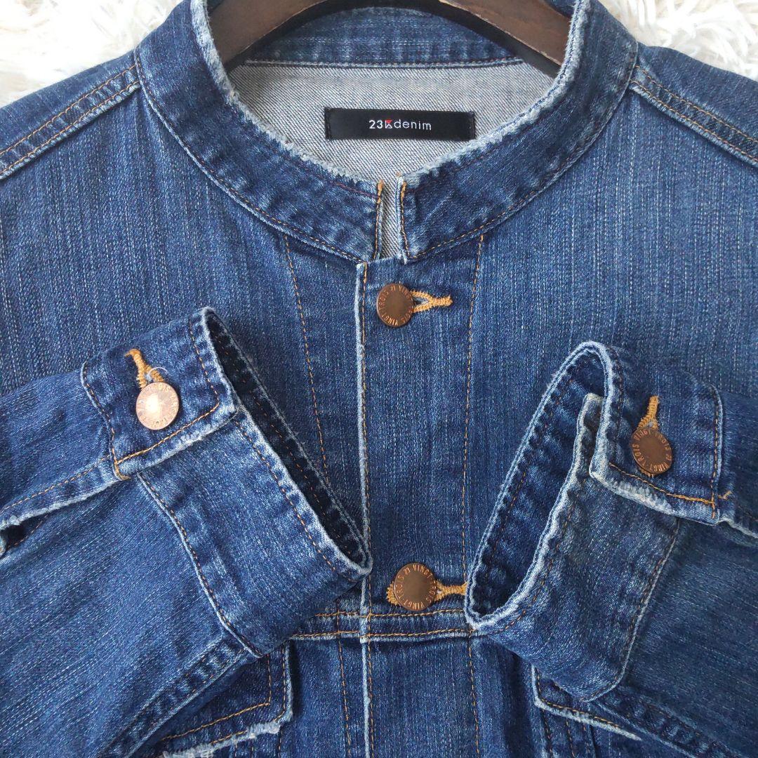 はなちゃん23区DENIM　スタンドカラー デニム ジャケット サイズ44