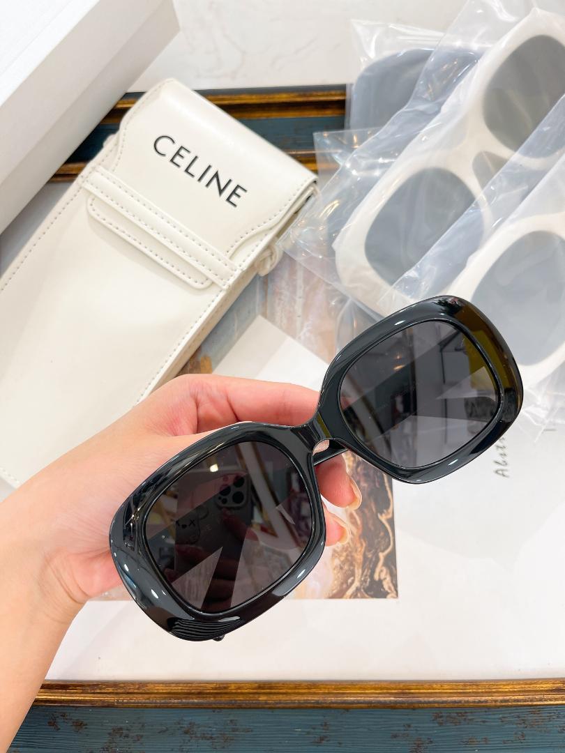 CELINE ゴールド ブラック サングラス CELINE ブラック サングラス ゴールド装飾 - メルカリ