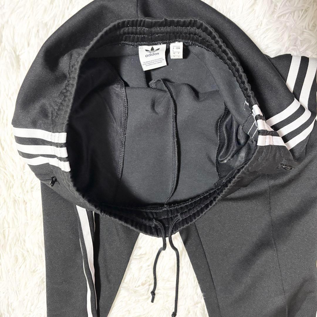 adidas トラックジャケット トラックパンツ ブラック セットアップ L 黒