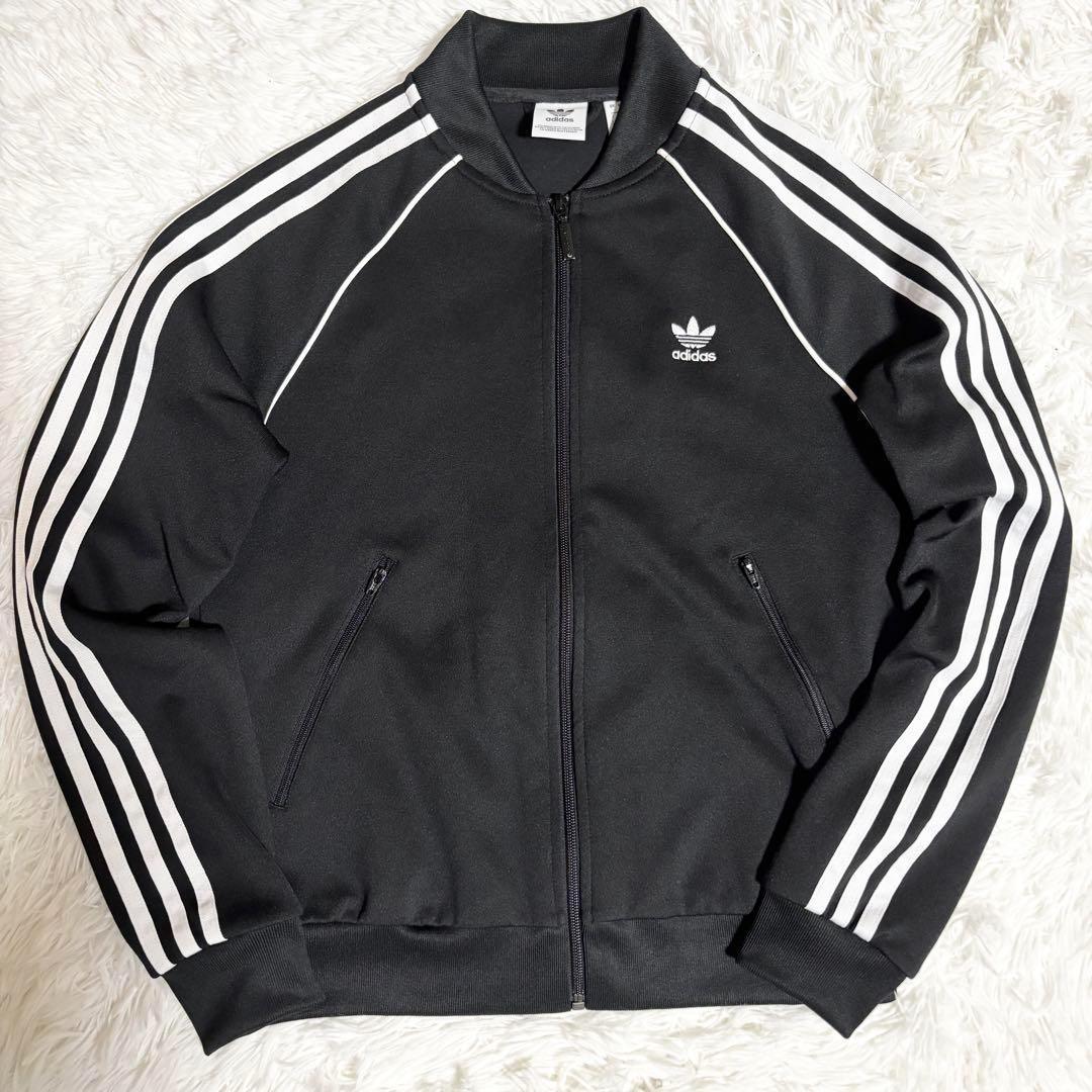adidas トラックジャケット トラックパンツ ブラック セットアップ L 黒