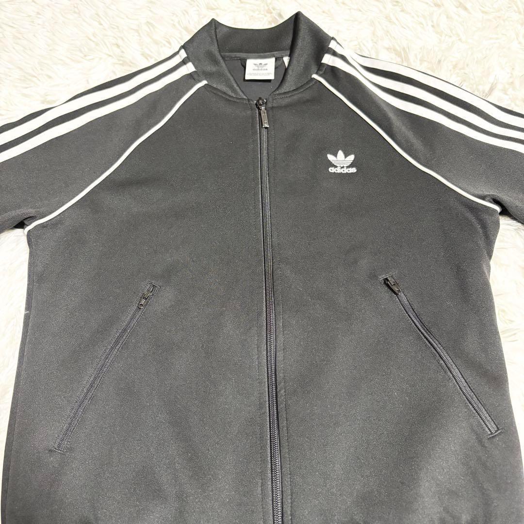 adidas トラックジャケット トラックパンツ ブラック セットアップ L 黒