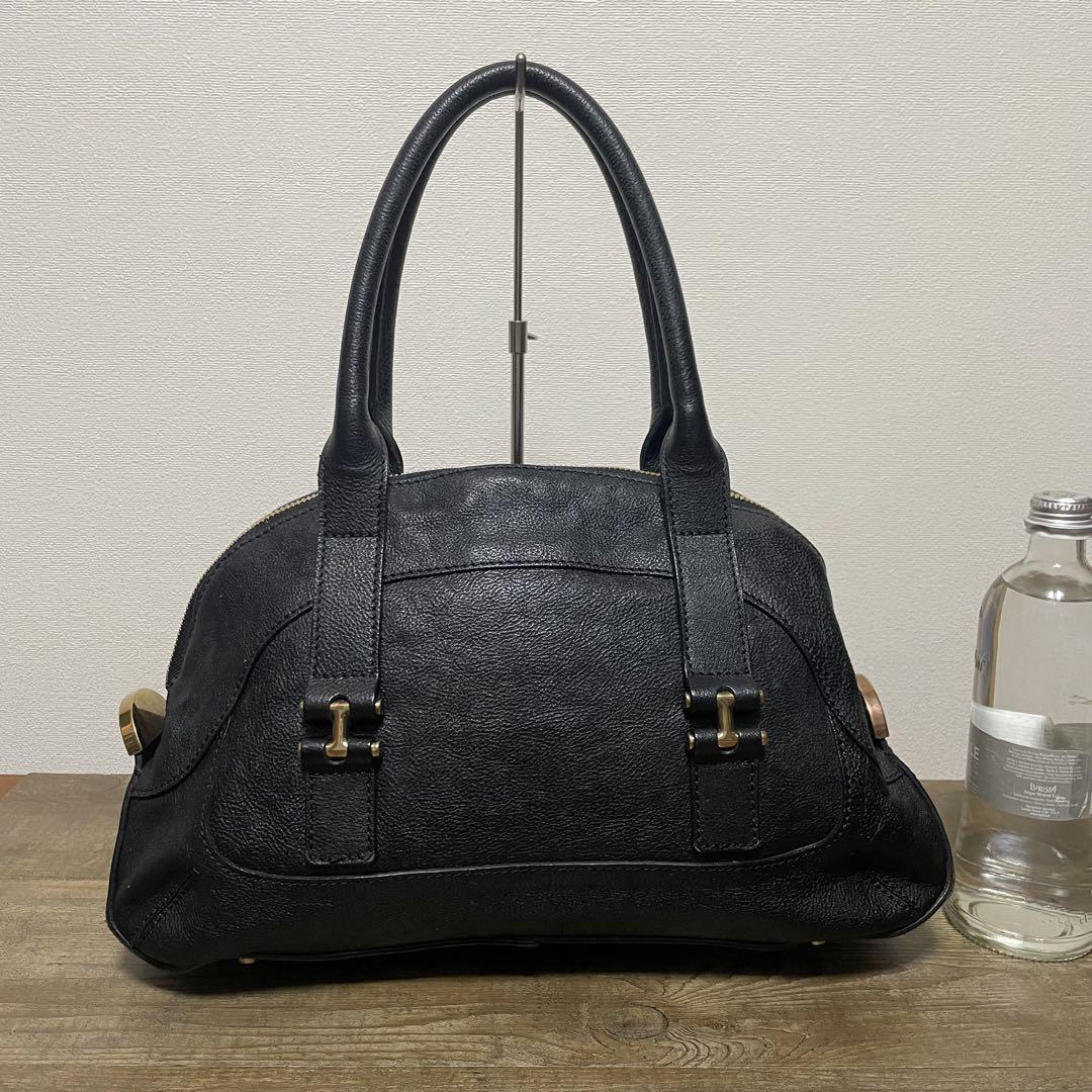 Chloé ブラックレザー ハンドバッグ □Chloe（クロエ）美品 / レザー / ハンドバッグ/ ブラック 黒