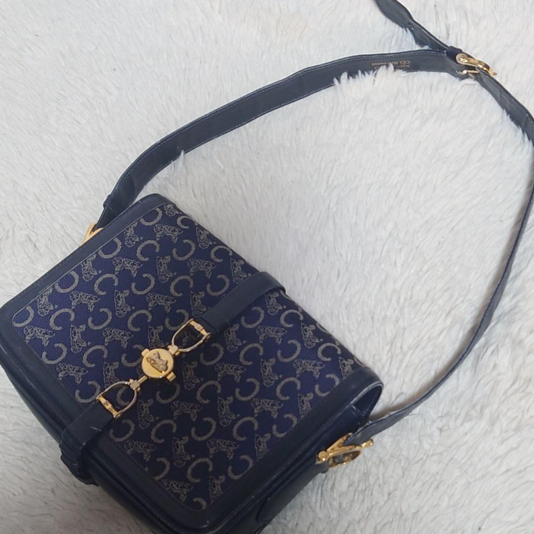 希少】CELINE セリーヌ ショルダーバッグ 馬車金具 マカダム柄