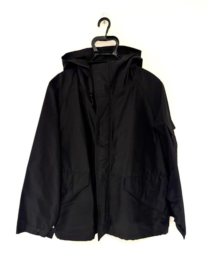 21ss COMOLI コットンシルクミリタリーパーカー BLACK 1 - メルカリ