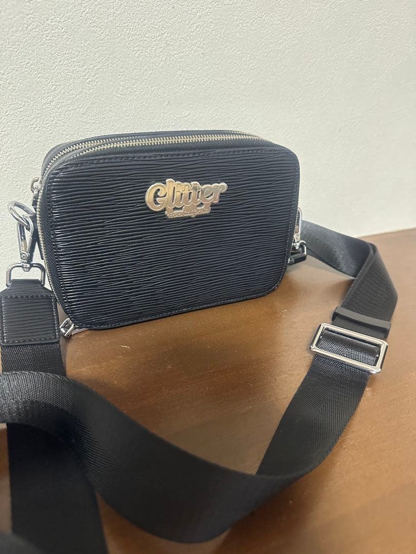 Glitter ブラックショルダーバッグGLITTER