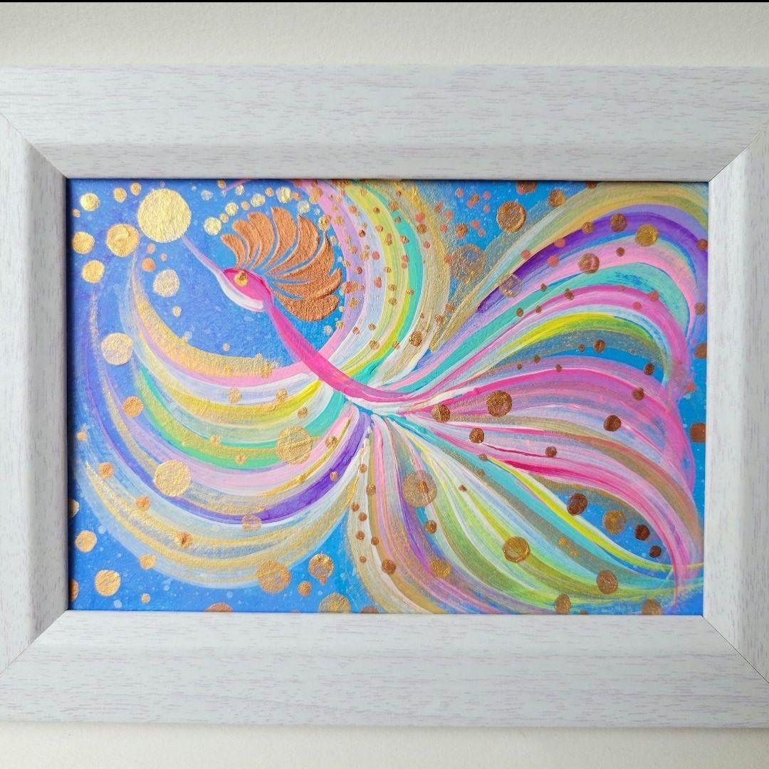 TOMYA【可憐華やか宝珠☆鳳凰様】開運絵画縁起物風水縁起物結婚恋愛上昇