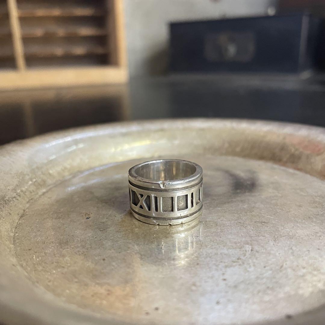 90s Old Tiffany Atlas Wide Ring 希少 初期型