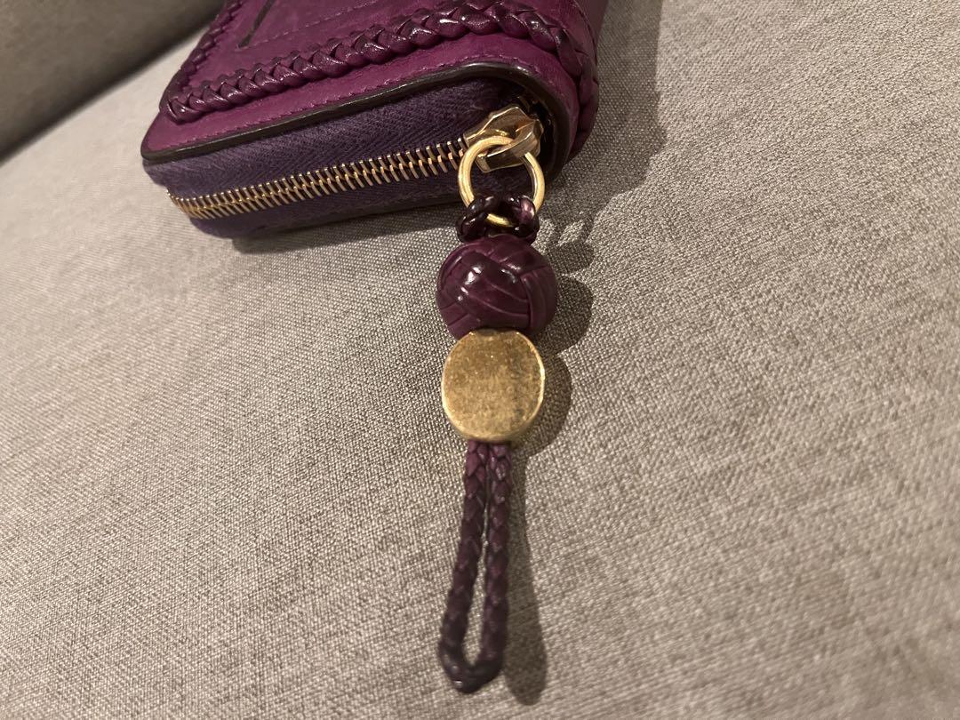 GUCCI 長財布　ウーブンウェブ　パープル
