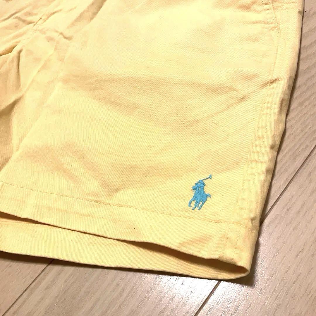 ラルフローレンパンツ ラルフローレン ストレッチ フィット パンツ刺繍イエローL