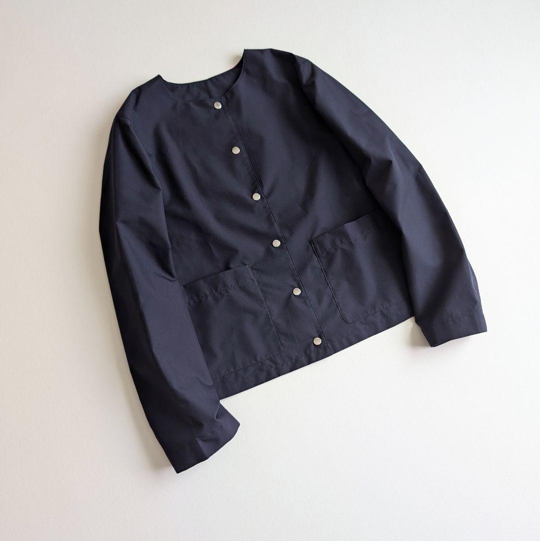 MACKINTOSH LESLIE ノーカラーショートジャケット ネイビー