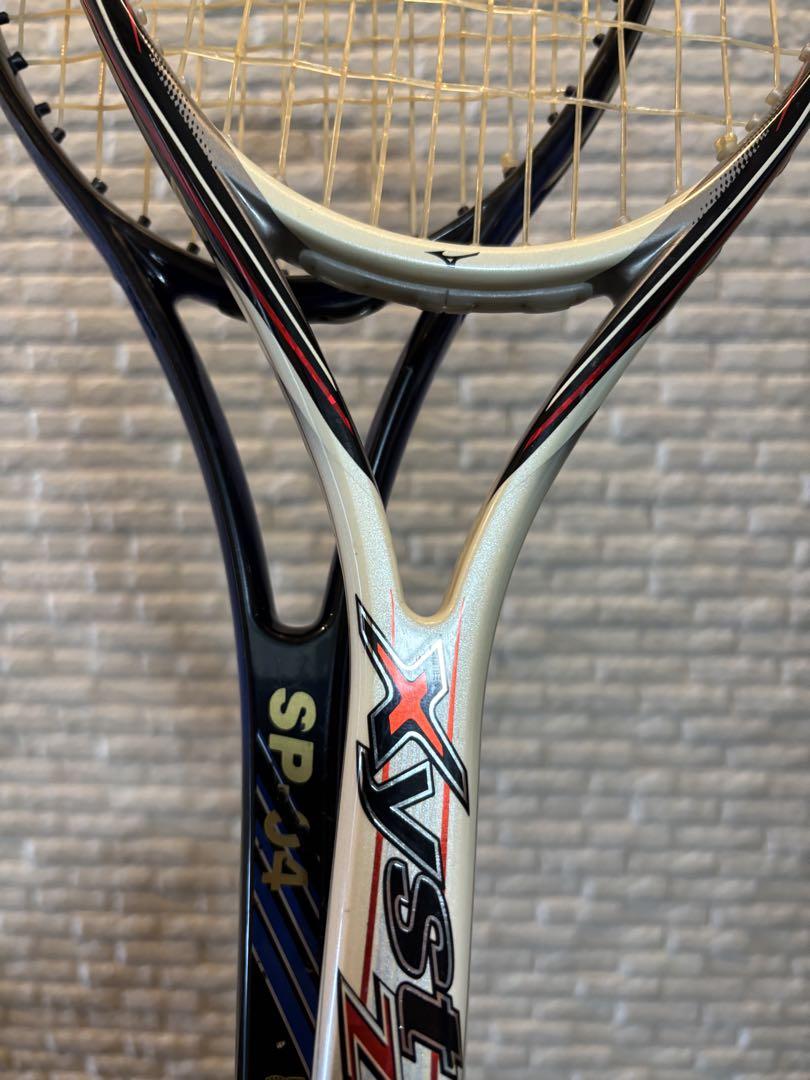 ケース2つ付MIZUNO XYST Z9他　軟式テニスラケット2本セット