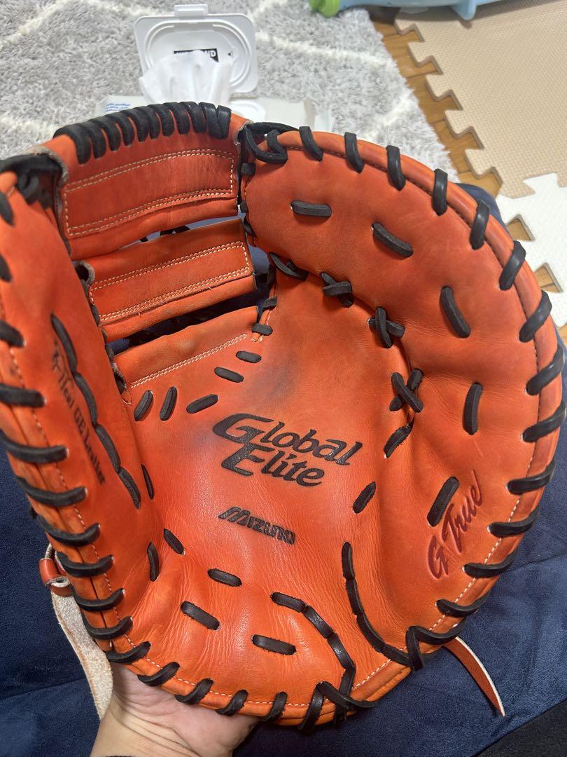Mizuno Global Elite 軟式グローブ オレンジ