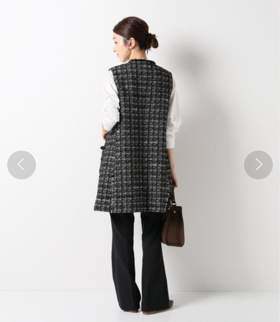 IENA Monotone Tweed ジレ ベスト ツイード