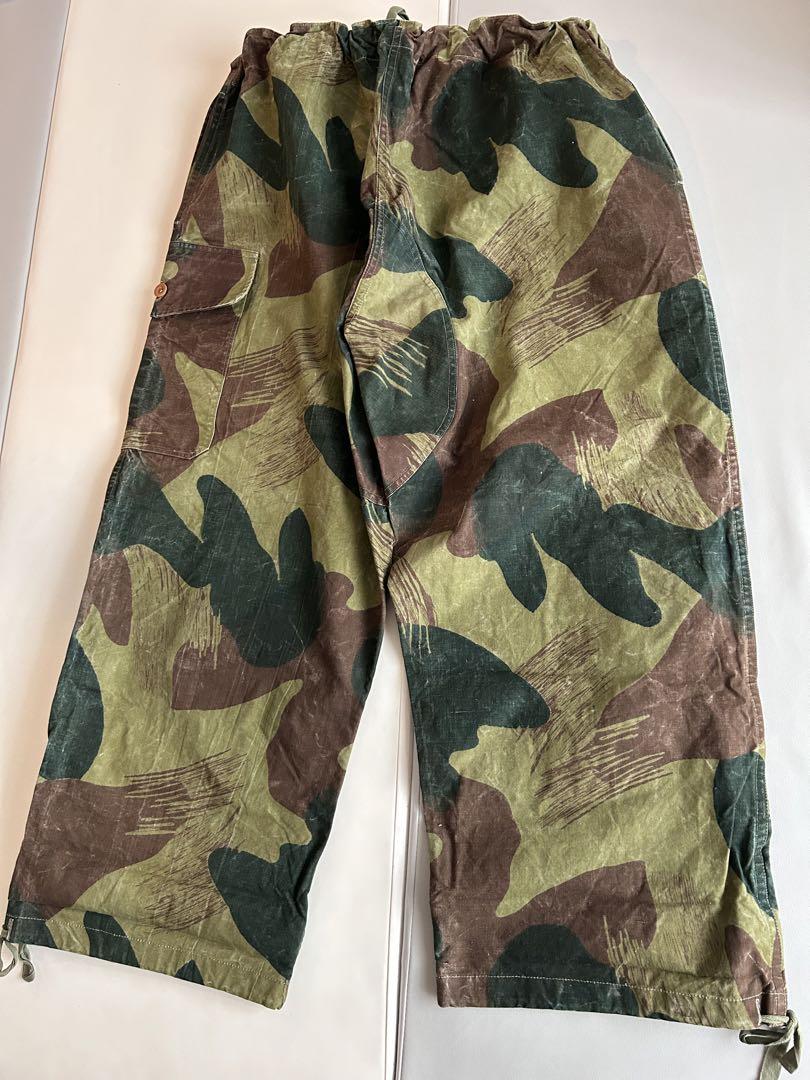 【希少/リペアなし】50s ベルギー軍　ブラッシュストロークカモパンツ◆前期