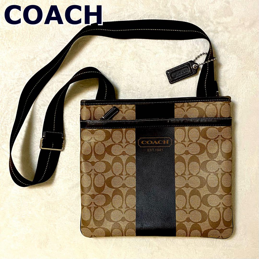 正規品COACH コーチ シグネチャー ヘリテージ ショルダーバッグ PVC