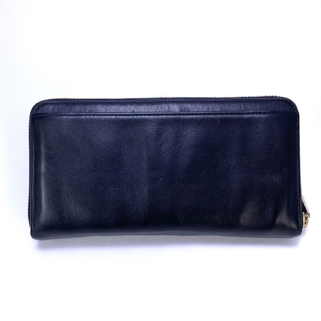 美品 agnes b. 長財布 ラウンドジップロングウォレット 人気の黒