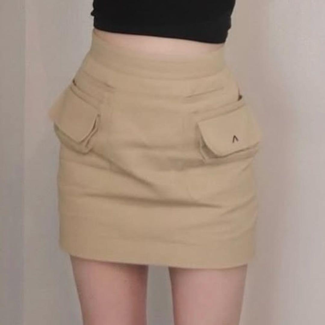 スカート ANDMARY Emma pocket mini skirt/beige