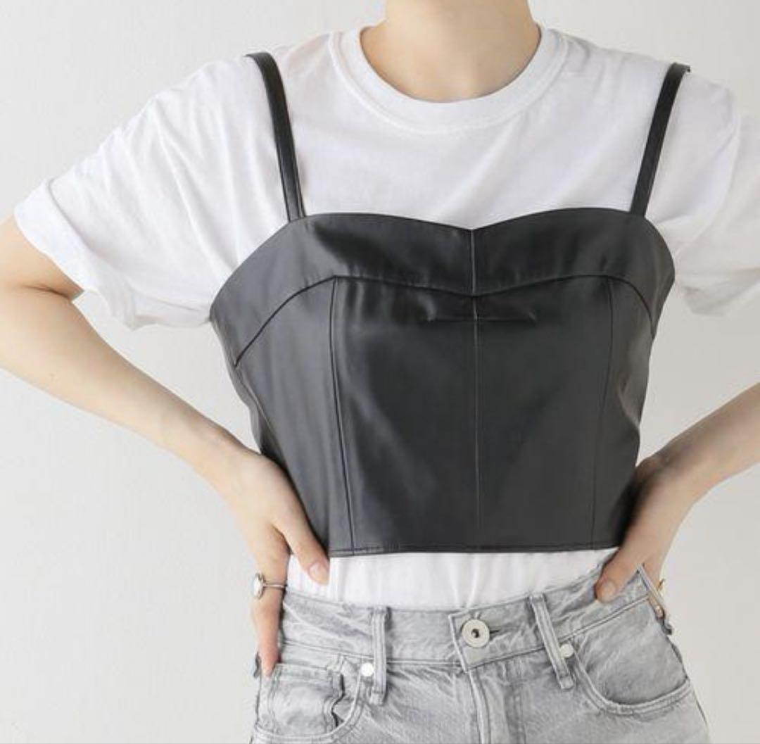 Spick & Span ブラック ビスチェ