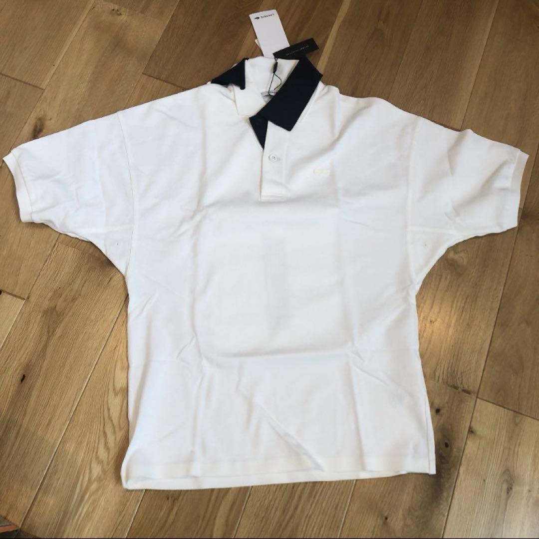 LACOSTE ホワイト ブラック ポロシャツ 新品