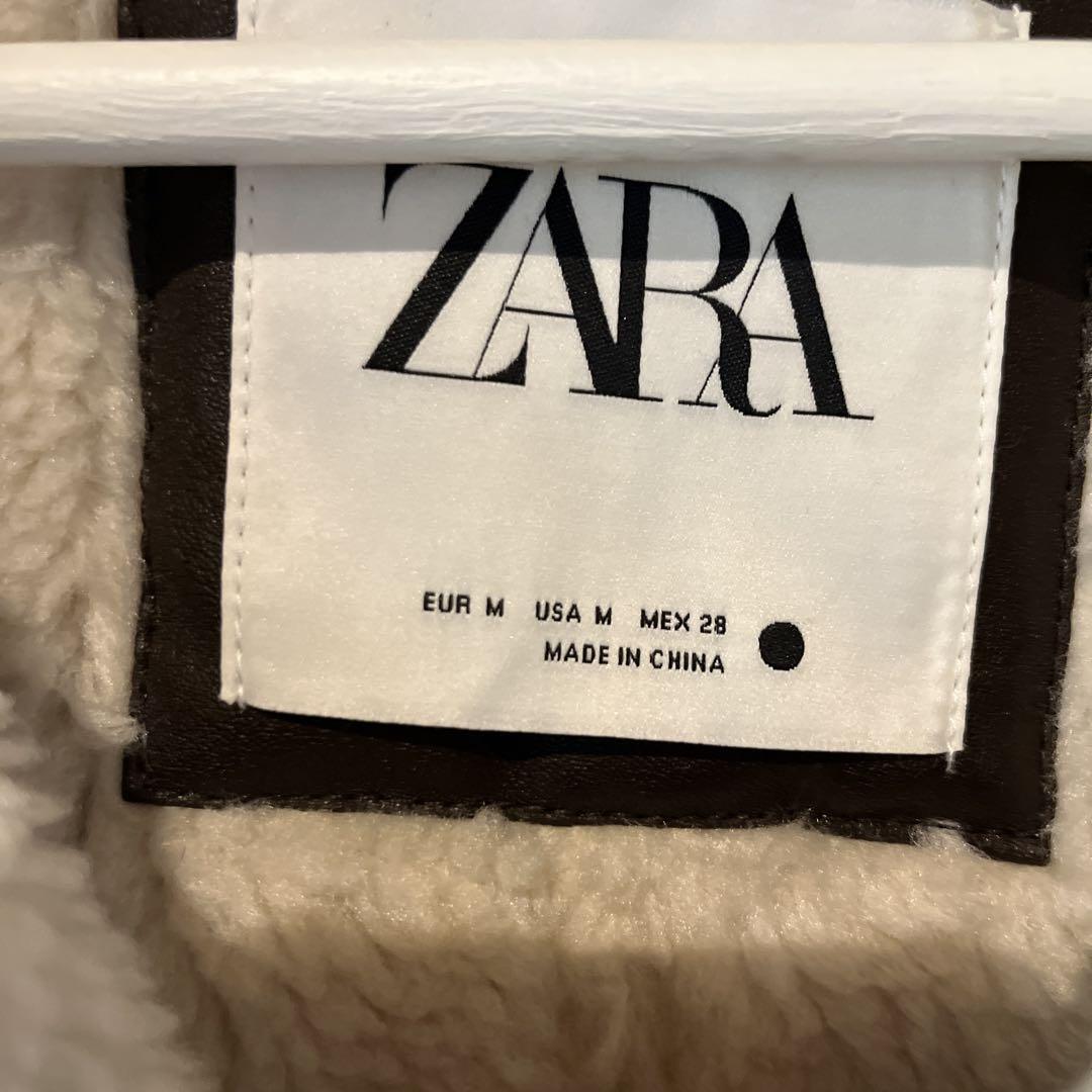 ZARA ブラウンファーベスト Mサイズ - メルカリ