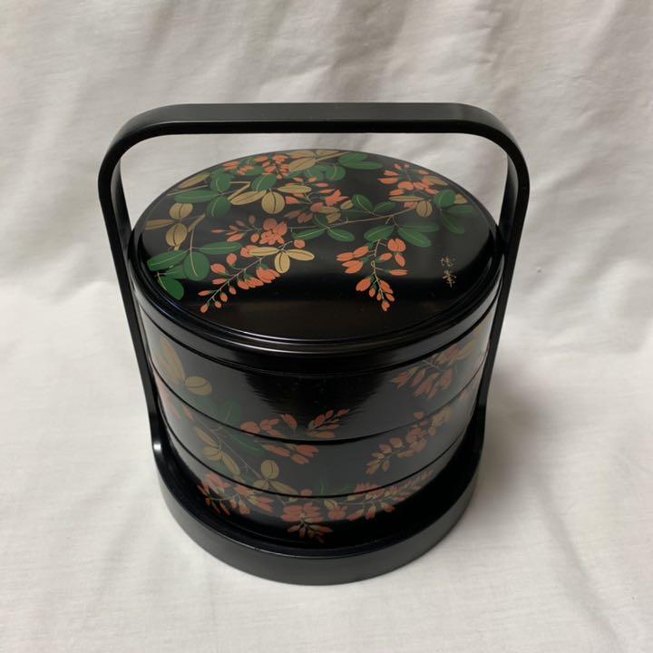 3段重箱(手付) 合成漆器