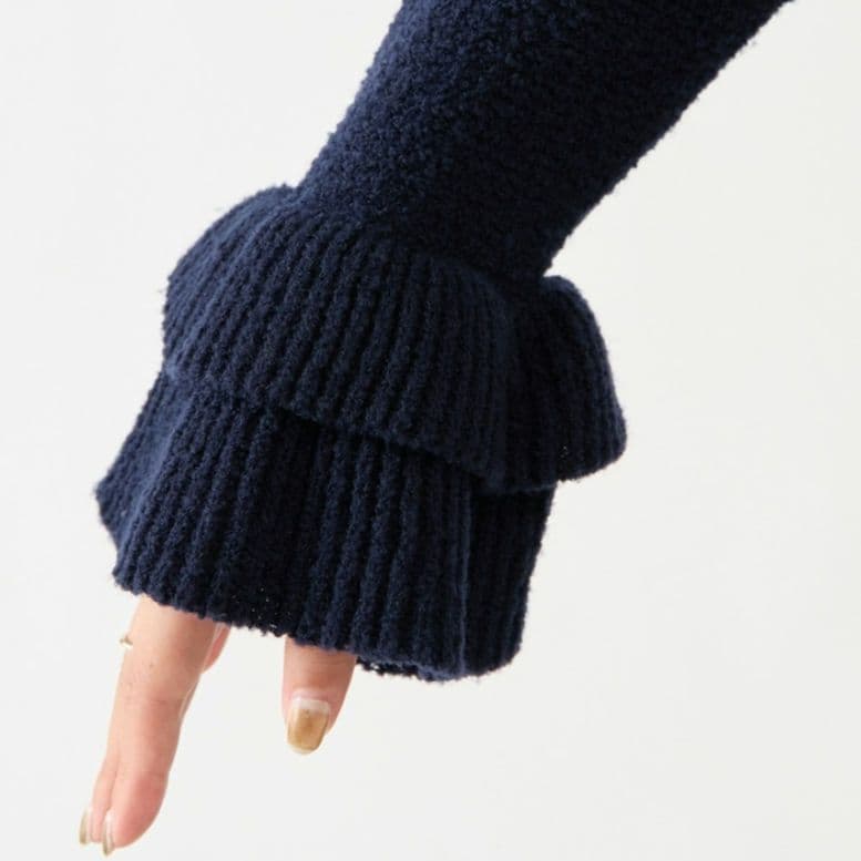 2025 マルティニーク ウールブークレーカーディガン フリル袖 カーディガン