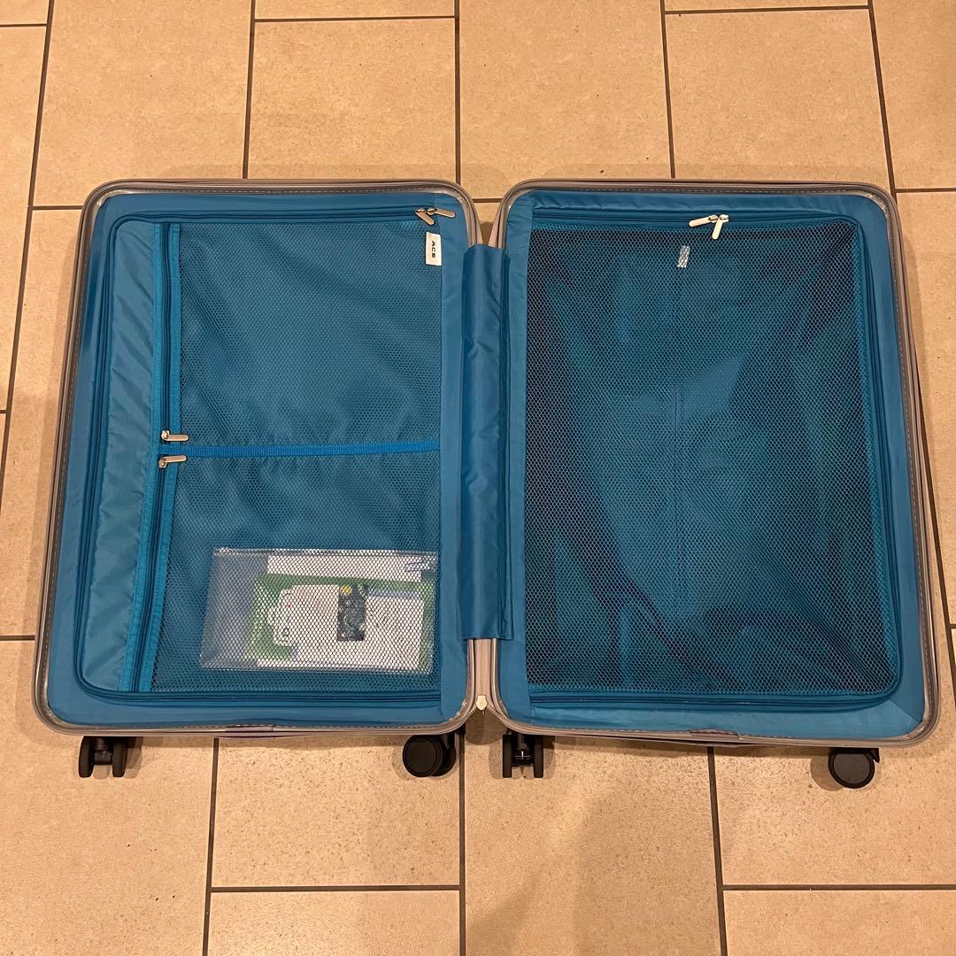 ACE 85L シルバー ストッパー付 キャリーケース 大型 軽量 キャスター ACE 85L シルバー ストッパー付 キャリーケース 大型 軽量 キャスター