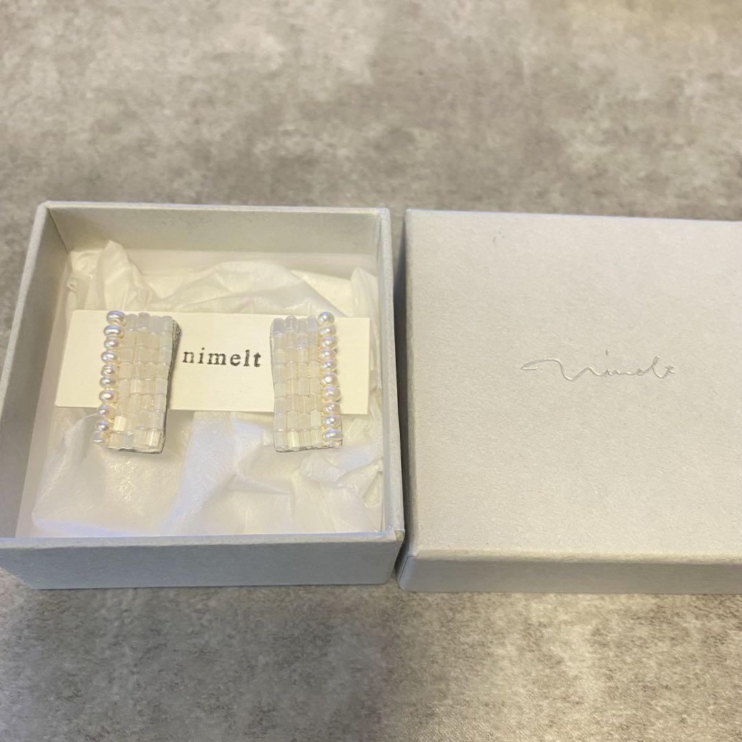 nimelt ピアス white vintage x pearl