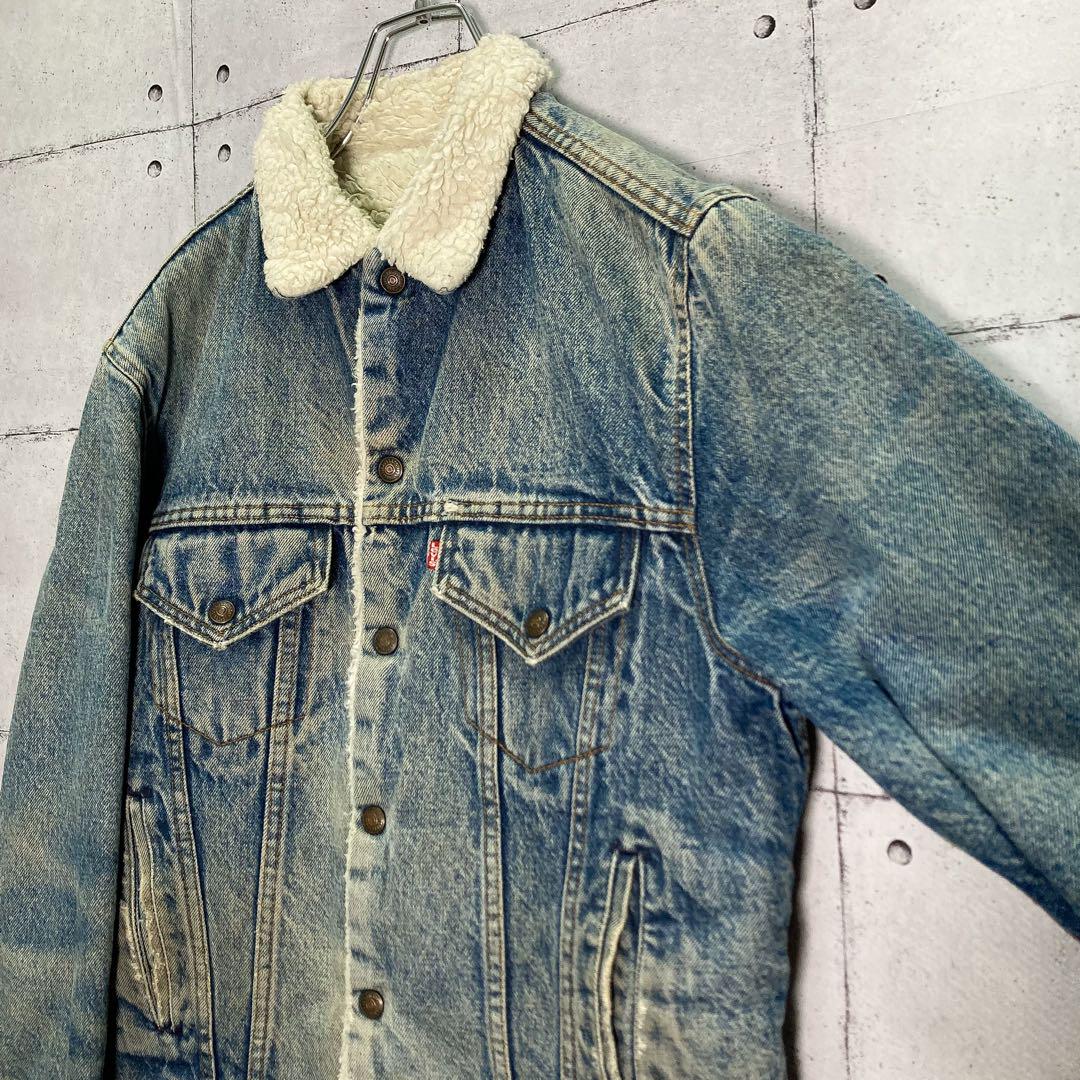 【USA製】80s LEVI'S/リーバイス ビンテージ ボア デニムジャケット