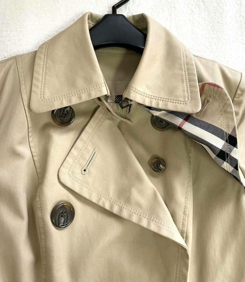 【美品】バーバリーブルーレーベル トレンチコート 38 ライナー付き ベージュ